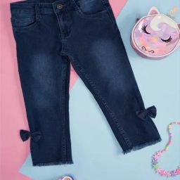 Pantaloons Junior Kids Blue Cotton Regular Fit Jeans-picture-10
