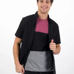 American Eagle Outfitters Black Cotton Regular Fit Shirt-picture-23