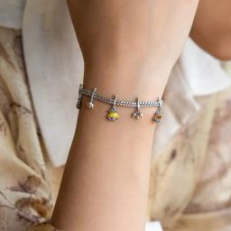 Shaya 92.5 Sterling Silver Kolshi Flexible fit Bracelet for Women-image-56