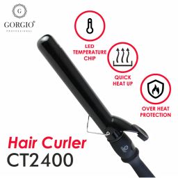 Gorgio Professional Premium Hair Curling Tong wand CT 2400-picture-9