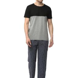 Vimal Jonney Multi Cotton Regular Fit Colour Block Nightwear Set-image-17