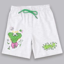 Kidsville Grey & Green Printed Hulk Shorts-picture-4