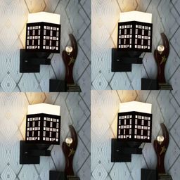 Gojeeva Black Wood Square Shaped Wall Lamp-picture-27