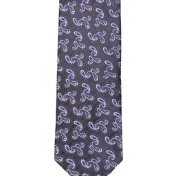 Tossido Grey & Lavender Printed Broad Tie-image-62