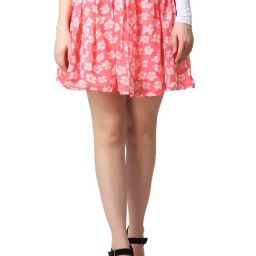 Cation Pink Floral Print Mini Skirt-picture-43