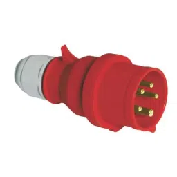 Aseco 63A 3 Pin Industrial Socket with Cable Gland AS6330-30