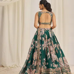 Fusionic Embellished Sequinned Semi-Stitched Lehenga & Unstitched Blouse With Dupatta image 5