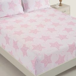Swayam Printed White 200 TC Cotton King Bedsheet with 2 Pillow Covers-image-63