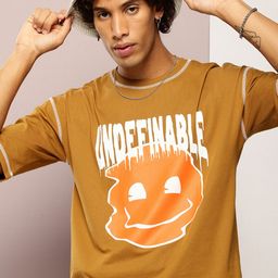 Kook N Keech Men Graphic Printed Drop-Shoulder Sleeves Oversized Pure Cotton T-shirt-image-78