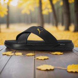 Puma Softride Seave Slip Unisex Black Flipflops-picture-38