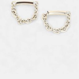 SOHI Set Of 2 Silver-Plated Contemporary Studs Earrings image 2