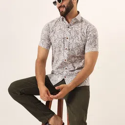 MILLENNIAL MEN Men Comfort Sheer Printed Casual Shirt-image-70
