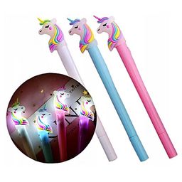 Muren Unicorn LED Glitter Pen Pack of 3 (Color May Vary)-23