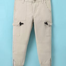 Under Fourteen Only Solid Pocket Detailed Trousers - Off White-image-44
