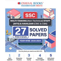 Oswaal Ssc (Staff Selection Commission) | Multi-tasking (Non-technical) Staff & Havaldar (Cbic & Cbn) | Year-wise | 27 Previous Solved Papers | 2016 to 2024 | for 2025 Exam-20