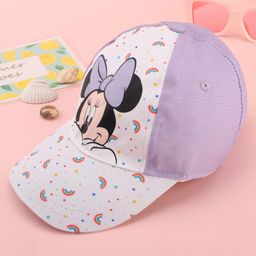 Babyhug Disney Cotton Woven Summer Cap with Minnie Mouse Graphics White & Lilac - Diameter 15 cm-picture-16