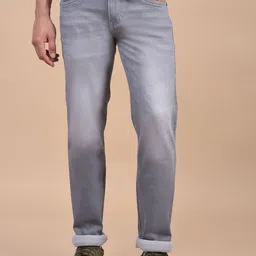 Cantabil Men Regular Fit Mid-Rise Heavy Fade Stretchable Jeans-image-27