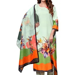 PARVOTSAV Women Sea Green Kurta Sets-picture-24