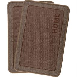 Aura 2-pcs Brown Printed Anti-SkidDoormats-24