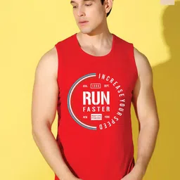WOOSTRO Pack Of 2 Printed Pure Combed Cotton Gym VestsVWS26(RUN RED)(MORE RUST)-10