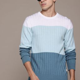 The Roadster Lifestyle Co. Pure Acrylic Colourblocked Pullover-picture-16