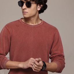 Roadster The Lifestyle Co. Cotton Round Neck Knitted Pullover-picture-10