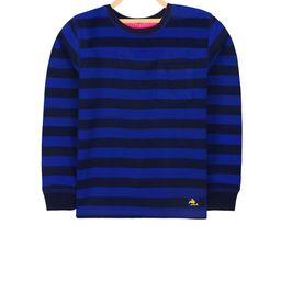 Cherry Crumble Unisex Blue & Black Striped Sweatshirt-image-107