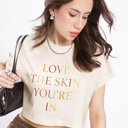 glitchez Self Worth Printed Oversized Crop T-shirt-picture-30
