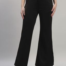 NATURE CRAFT Women Comfort Flared High-Rise Trousers-picture-46