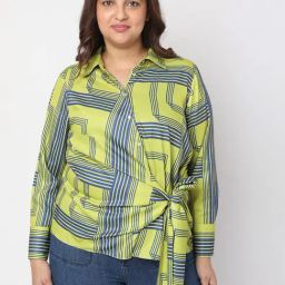 Vero Moda Curve Green Printed Shirt-image-11