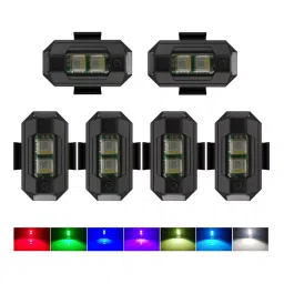 Auto Pearl 7 Colors 5 V 15 W LED Aircraft Lights for Bike & Car with USB Charging (Pack of 6 Pcs)-image-84