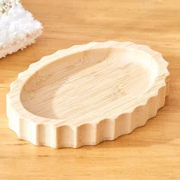 Home Centre Brown Solid Wood Soap Dish-11