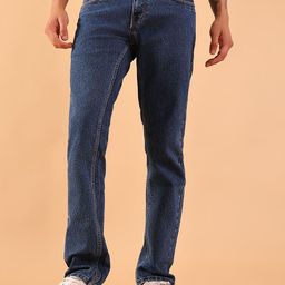 HangerLoop Men Solid Slim Fit Mid-Rise Light Fade Stretchable Jeans-image-3