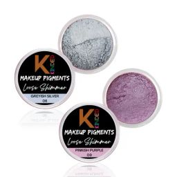 KINDED Makeup Pigments Loose Shimmer Powder Eyeshadow 06 Greyish Silver & 09 Pinkish Purple Combo-image-19