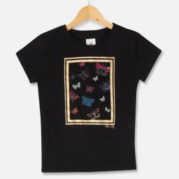 Allen Solly Junior Black Embellished T-Shirt-image-41