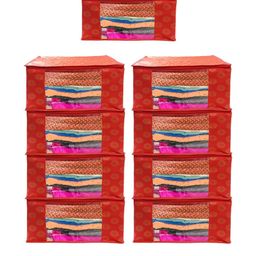 AMAK INC Red Fabric Multi-Utility Wardrobe Organisers-picture-48