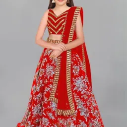 F Plus Fashion Net Semi-Stitched Lehenga Choli-image-96