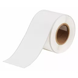 BRADY Printer Label Roll Vinyl White 4 inch x 100 ft, 52YC13-44
