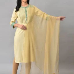 Aurelia Golden Plain Dupatta-picture-25