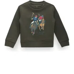 U.S. Polo Assn. Kids Green Printed Full Sleeves Sweatshirt-picture-30