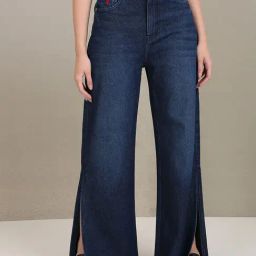U.S. Polo Assn. Blue Relaxed Fit High Rise Jeans-image-60