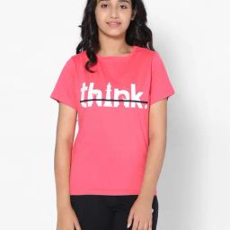 TeenTrums Girls Pink Printed T-Shirt-image-65