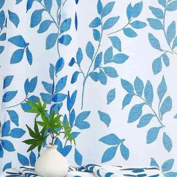 Urban Space Blue Polyester Door Curtain With Tieback & Eyelet - Set of 2-image-16