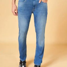 SF Jeans by Pantaloons Medium Blue Slim Fit Jeans-picture-29