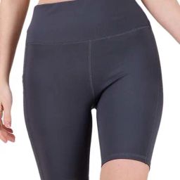 Soie Grey High Rise Sports Shorts-image-39