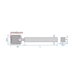 Insize Dial Test Indicator Universal Holder 9x9 mm 100 mm, 6297-3 image 2