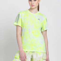 adidas Neon Green Printed Running T-Shirt-image-50