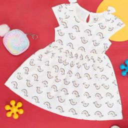 YU by Pantaloons Kids Off-White Cotton Printed Dress-picture-39