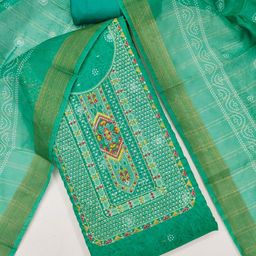 Mitera Embroidered Pure Cotton Unstitched Dress Material-picture-33