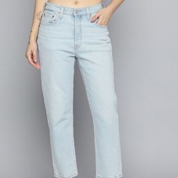 Levis Women 501 Light Fade Stretchable Cropped Jeans-image-98